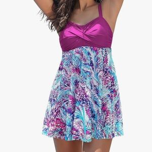 New one piece dress swim suit.